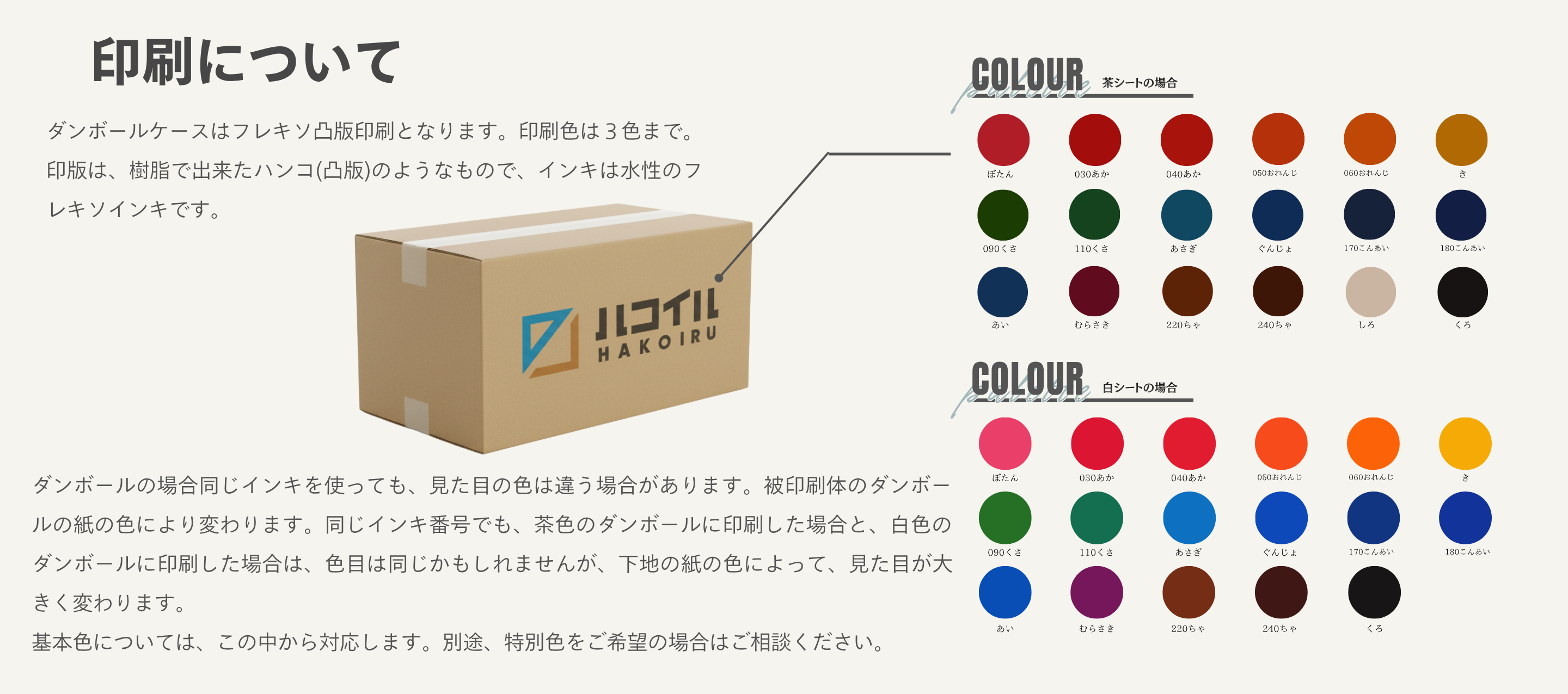 ハコイルのカスタムオーダー